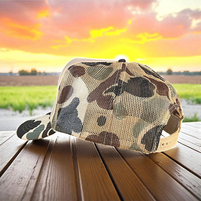 MAMA Classic Foam Women's Trucker Hat | Tan Camo 