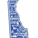 Delaware State Map Stickers