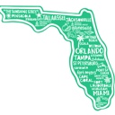 Florida State Map Stickers