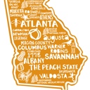 Georgia State Map Stickers