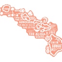 Hawaii State Map Stickers