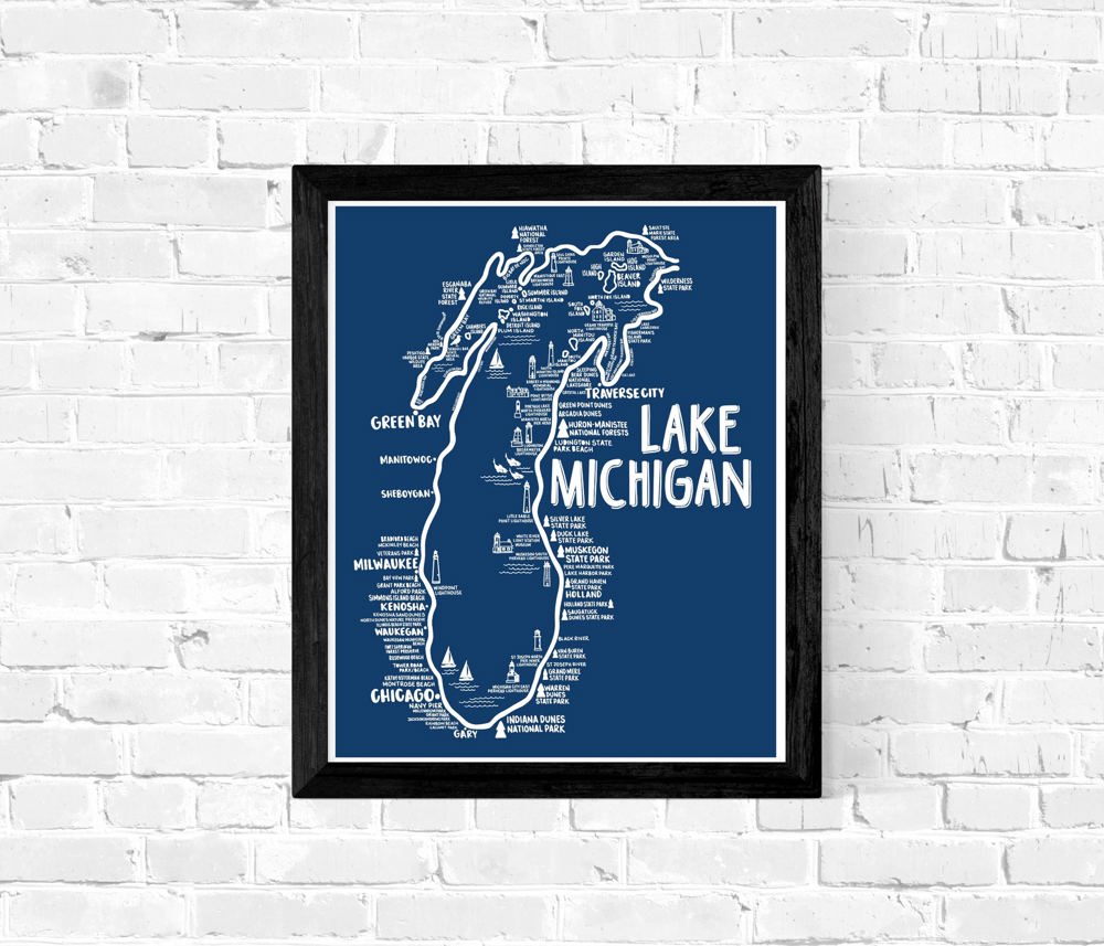 Great Lakes Map Prints