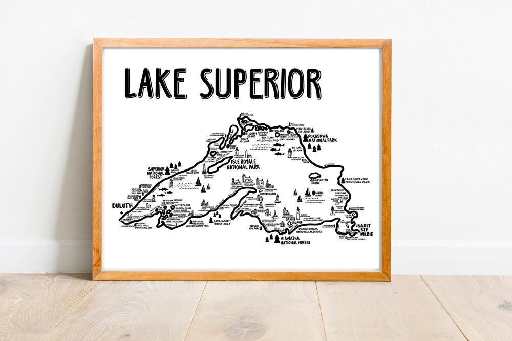 Great Lakes Map Prints