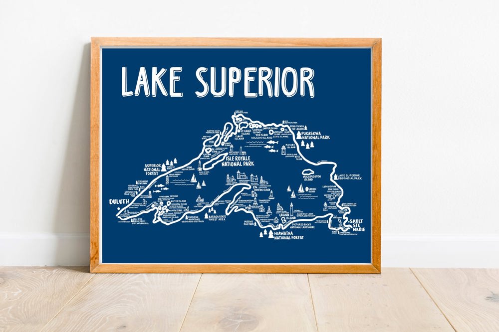 Great Lakes Map Prints