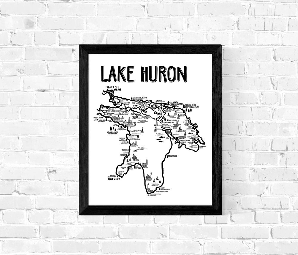 Great Lakes Map Prints