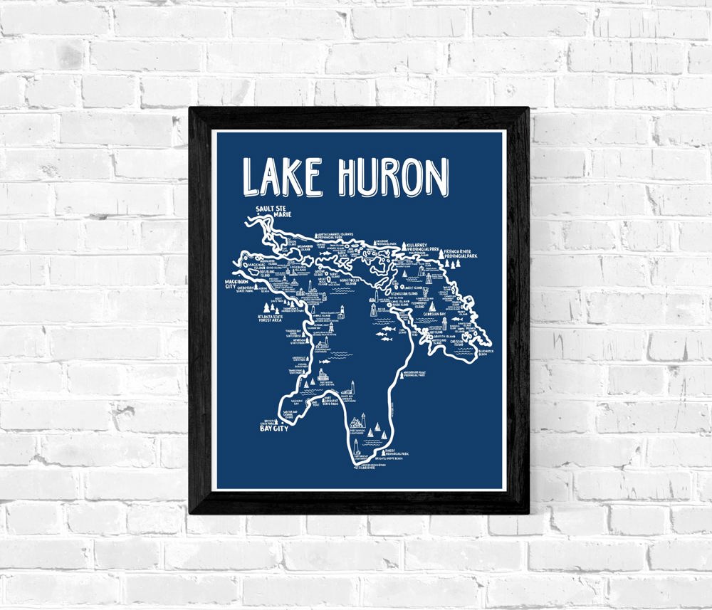 Great Lakes Map Prints