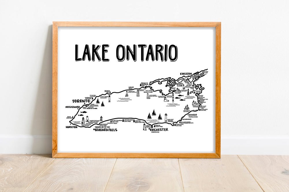 Great Lakes Map Prints