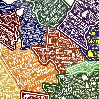 State Map Stickers