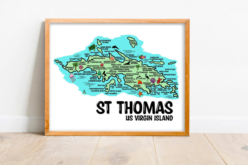 Vacation Map Prints