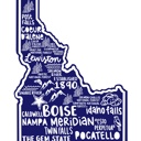 Idaho State Map Stickers