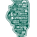 Illinois State Map Stickers