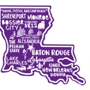 Louisiana State Map Stickers