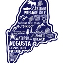 Maine State Map Stickers