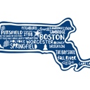 Massachusetts State Map Stickers