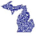 Michigan State Map Stickers