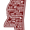 Mississippi State Map Stickers