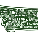 Montana State Map Stickers