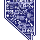 Nevada  State Map Stickers