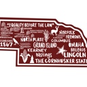 Nebraska State Map Stickers