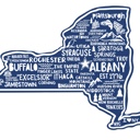 New York State Map Stickers