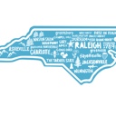 North Carolina State Map Stickers