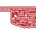 Oklahoma State Map Stickers