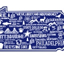 Pennsylvania State Map Stickers