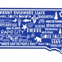 South Dakota State Map Stickers