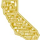 California State Map Stickers