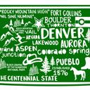 Colorado  State Map Stickers