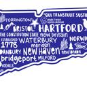 Connecticut  State Map Stickers