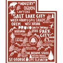 Utah State Map Stickers