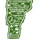 Vermont State Map Stickers