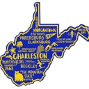 West Virginia State Map Stickers