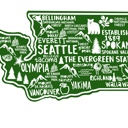 Washington State Map Stickers