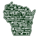 Wisconsin State Map Stickers