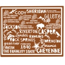 Wyoming State Map Stickers