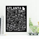 Atlanta Black City Map Prints | 3 Colors