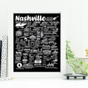 Nashville Black City Map Prints | 3 Colors