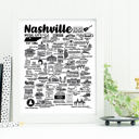 Nashville White City Map Prints | 3 Colors