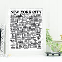 New York City White City Map Prints | 3 Colors