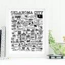 Oklahoma City White City Map Prints | 3 Colors