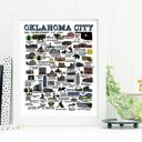 Oklahoma City Multi City Map Prints | 3 Colors