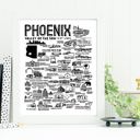 Phoenix White City Map Prints | 3 Colors