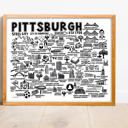 Pittsburgh White City Map Prints | 3 Colors