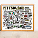 Pittsburgh Multi City Map Prints | 3 Colors