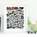 Raleigh Multi City Map Prints | 3 Colors