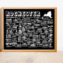 Rochester NY Black City Map Prints | 3 Colors