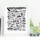 Sacramento White City Map Prints | 3 Colors