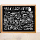 Salt Lake City Black City Map Prints | 3 Colors